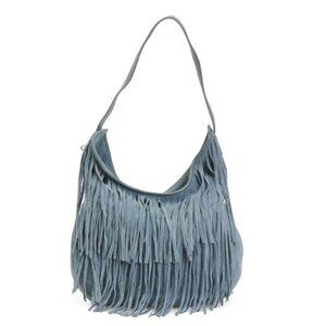 VILENCA Suede All Over Front Fringe Hobo